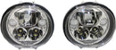 TruBEAM® LED Headlamps Chrome For Harley Davidson FLTR 1584 2007-2010