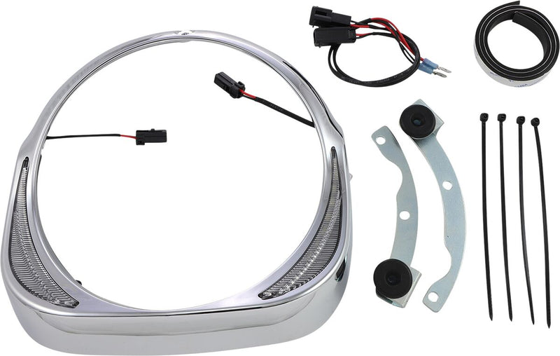 Fang Headlight Bezels For Harley Davidson FLHT 1340 1996-1998