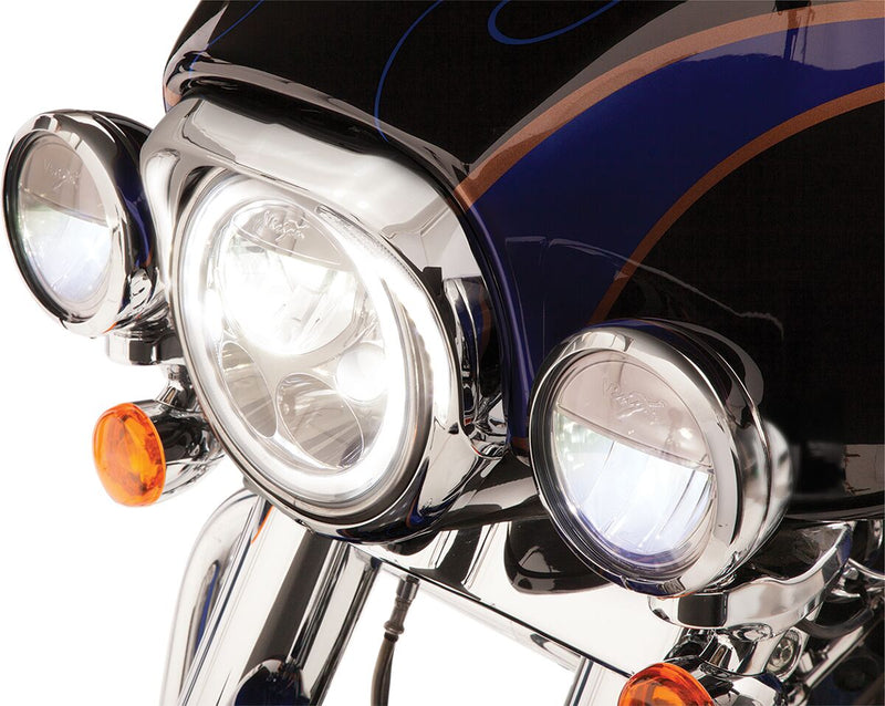 Fang Headlight Bezels For Harley Davidson FLHT 1340 1996-1998