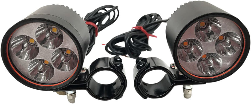 2" LED Driving Light Kit w/ 1-1/4" Clamps - 32 MM
