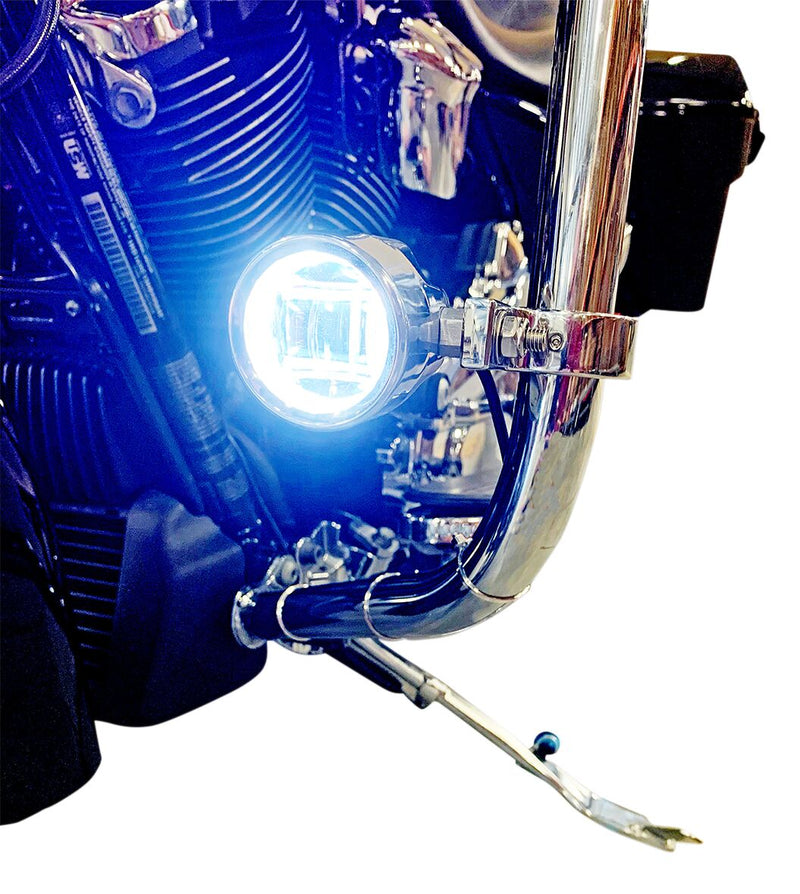 ProBEAM® LED Halo Fog Lamps Chrome For Harley Davidson FLHR 1690 2014-2015 - 80 MM