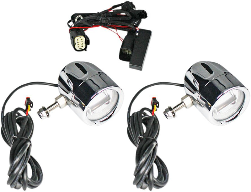 ProBEAM® LED Halo Fog Lamps Chrome For Harley Davidson FLHRSE5 1800 ABS 2013 - 80 MM