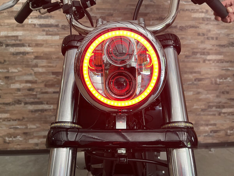 ProGLOW™ LED Headlamp With Color Changing Halo Clear For Harley Davidson FLSTSB 1584 2008-2011