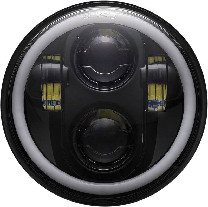 5-3/4" LED Halo Headlamp Clear For Harley Davidson FLSTSB 1584 2008-2011