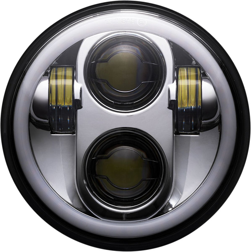 5-3/4" LED Halo Headlamp White For Harley Davidson FLSTSB 1584 2008-2011