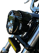 Shark Demon® Performance LED Pedestal Mount Headlight White For Harley Davidson FLSTC 1450 2002-2004