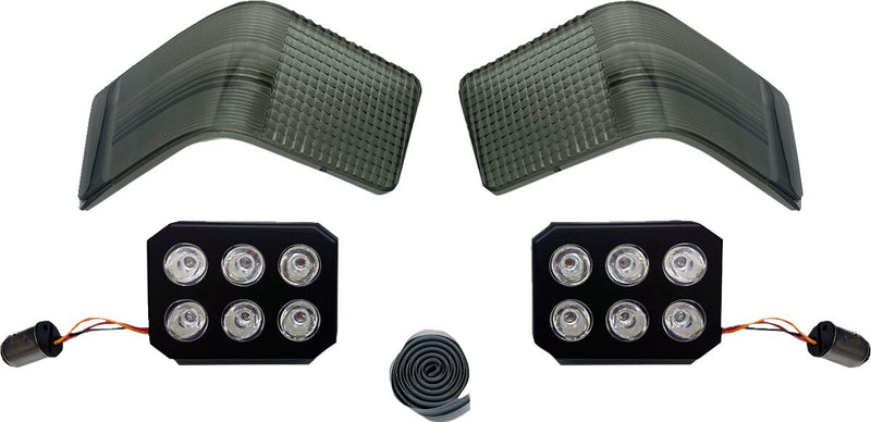LED Tour-Pak Run/Brake Lights With Lenses Red For Harley Davidson FLHT 1450 2000-2006