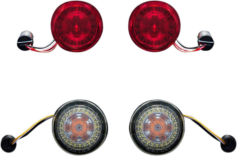 ProBEAM® Front And Rear Turn Signal Conversion Kit Red / Smoke For Harley Davidson FLFB 1750 ABS 2018-2020
