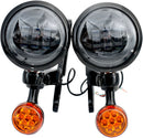 Light Brackets with LED Auxiliary Lights and Turn Signals For Harley Davidson FLHR 1340 1994-1998