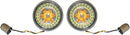 ProBEAM® Ringz Bullet Bezel LED Turn Signal Amber / White For Harley Davidson FLD 1690 2012-2013