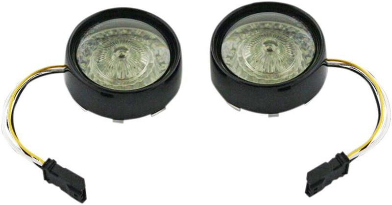 ProBEAM® Ringz Bullet Bezel LED Turn Signal Gloss Black For Harley Davidson FLHS 1340 1992