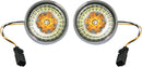 ProBEAM® Ringz Bullet Bezel LED Turn Signal Amber / White For Harley Davidson FLHS 1340 1993