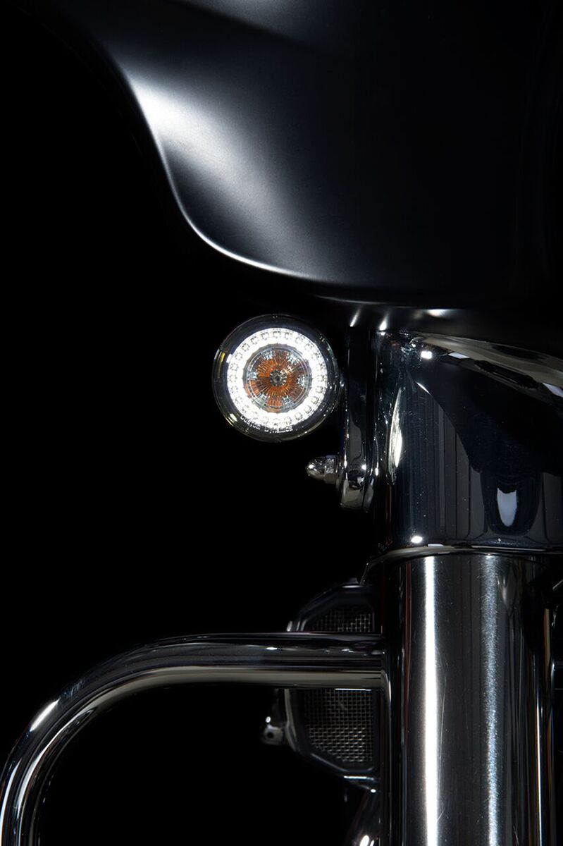 ProBEAM® Amber/White Dynamic Ringz™ Smoke For Harley Davidson XR 1200 X 2011-2012