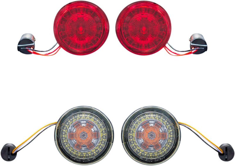 ProBEAM® Front And Rear Turn Signal Conversion Kit Amber / Red / White For Harley Davidson FLD 1690 2012-2013