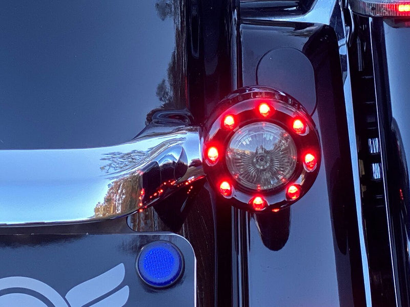 ProBEAM® Rear Bullet Ringz™ Red For Harley Davidson FLD 1690 2012-2013