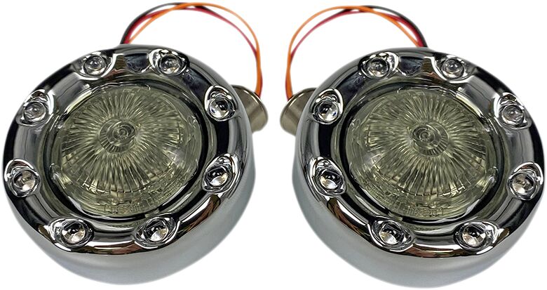 ProBEAM® Rear Bullet Ringz™ Chrome For Harley Davidson FLD 1690 2012-2013
