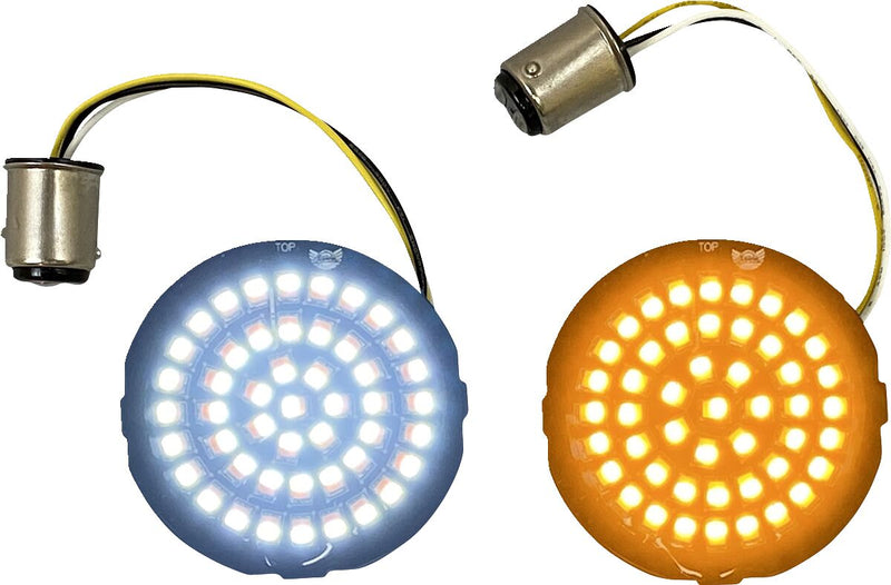 Genesis® 4 Amber/White LED Turn Signal Inserts Amber / White For Harley Davidson FLD 1690 2012-2013