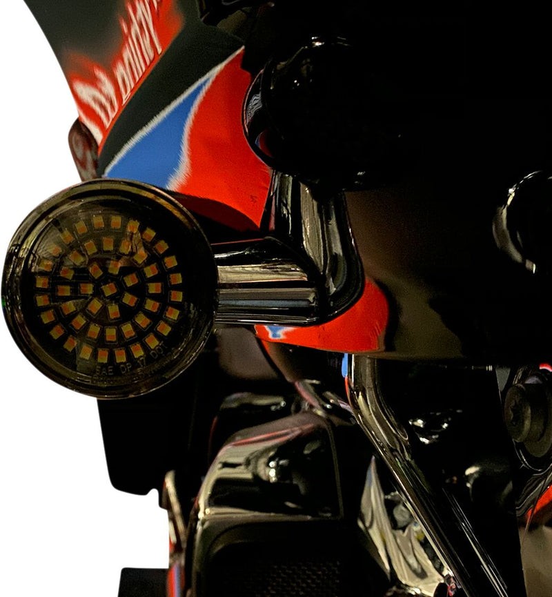 Genesis® 4 Amber/White LED Turn Signal Inserts Amber / White For Harley Davidson FLD 1690 2012-2013