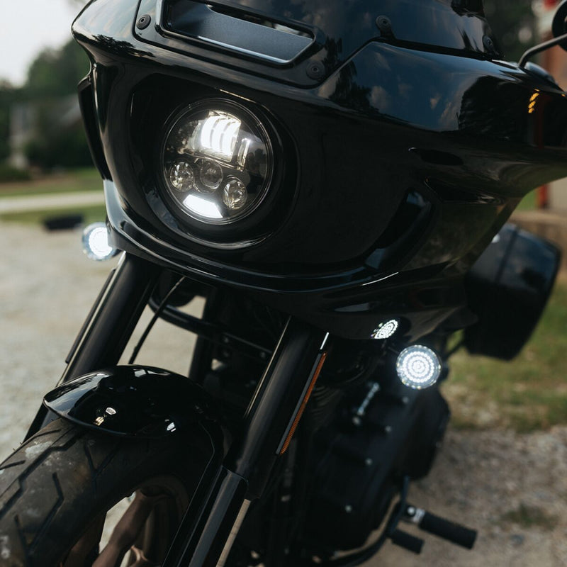 Genesis® 4 Amber/White LED Turn Signal Inserts Amber / White For Harley Davidson FLD 1690 2012-2013