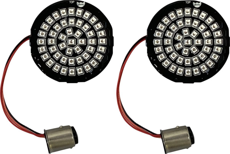 Genesis® 4 Red Ring LED Turn Signal Inserts Red For Harley Davidson FLFB 1750 ABS 2018-2019