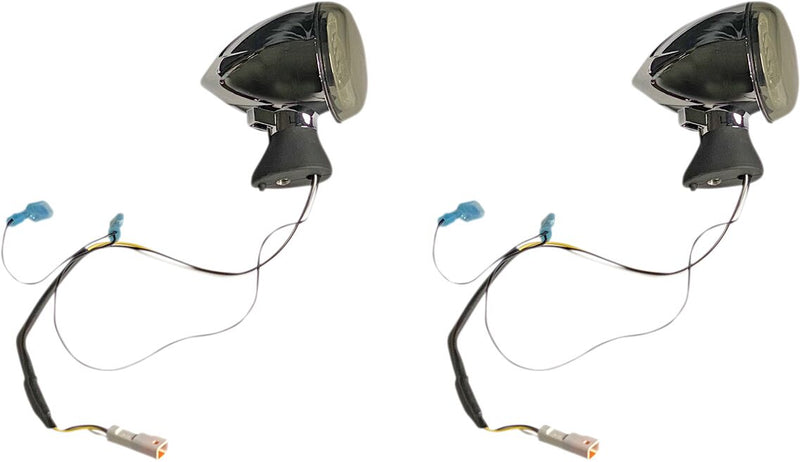 ProBEAM® Dynamic Ringz™ Front LED Turn Signals Chrome For Indian SCOUT 60 ABS 2016-2024 - 80 MM