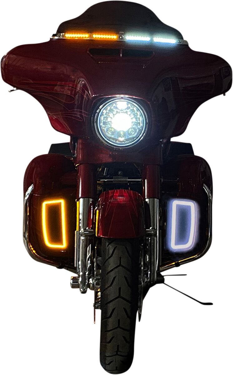 Lower Fairing Amber/White Light Inserts Amber / White For Harley Davidson FLHTCU 1690 ABS 2014-2016