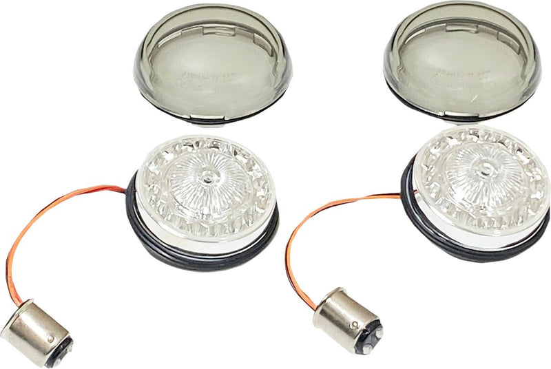 ProBEAM® Rear Red Ring LED Turn Signal Insert Chrome For Harley Davidson FLFB 1750 ABS 2018-2020