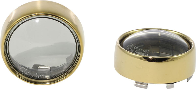 Bezel/Lenses for ProBEAM® Bullet Turn Signals Gold For Harley Davidson FLD 1690 2012-2013