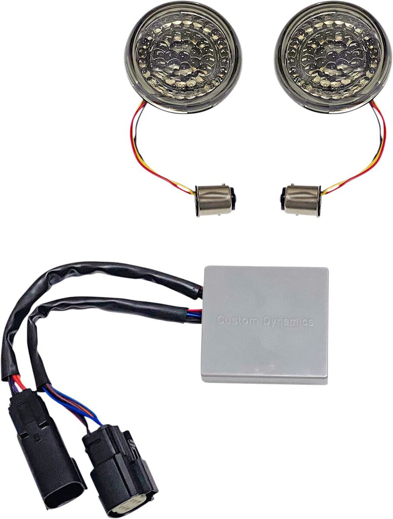 SMART LED Bullet Turn Signal Inserts Smoke For Harley Davidson FLHRXS 1750 ABS 2017-2018