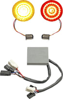 SMART LED Bullet Turn Signal Inserts Smoke For Harley Davidson XL 1200 CX 2016-2020