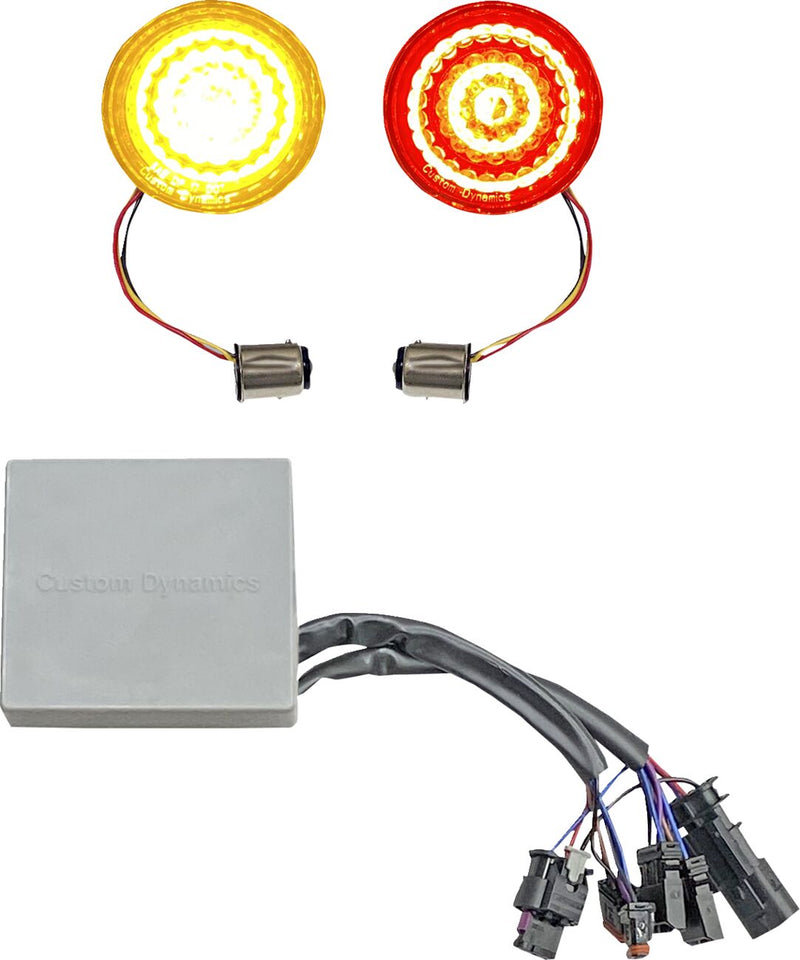 SMART LED Bullet Turn Signal Inserts Smoke For Harley Davidson FLFBS 1868 ABS 2018-2024