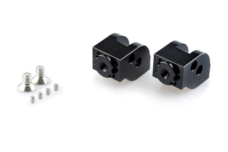 Adjustable Rider and Passenger Footpeg Adaptor Black For Ducati Hypermotard 950 2019-Current