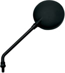 Round Kawasaki KZ Style Universal Mirror Black / Satin For Kawasaki KZ 1000 - M10 X 1.25