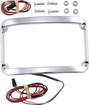 WFB Benchmark Stretched Rear Fender Lighted License Plate Frame For Harley Davidson FLHR 1340 1998