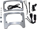 Turn Signal Eliminator With Tri Radius Illuminated Plate Frame Red / White For Harley Davidson FLHR 1690 2014-2015
