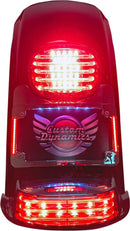 Turn Signal Eliminator With Tri Radius Illuminated Plate Frame Red / White For Harley Davidson FLTRXSTSE 1977 ABS 2024