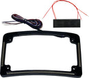 Radius License Plate Frame With Auxiliary Red LEDs And Tag Illumination Black / Gloss