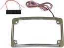 Radius License Plate Frame With Auxiliary Red LEDs And Tag Illumination Red / White