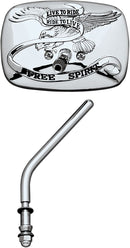"Live to Ride" Custom Mirror Chrome 20-31703A - 25 MM