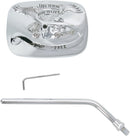 "Ride Free" Steel Mirror Chrome / Silver 20-31756A - M10 X 1.25