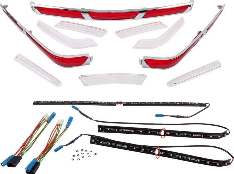 LED Trunk And Saddlebag Molding Insert Kit For Honda GL 1800 HPN 2007-2010