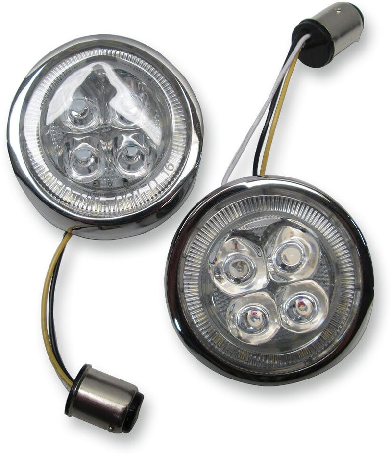 Fang Signal Light Inserts For Harley Davidson FLD 1690 2012-13