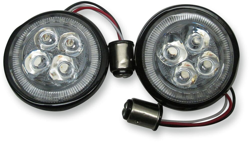 Fang Signal Light Inserts For Harley Davidson FLD 1690 2012-2013