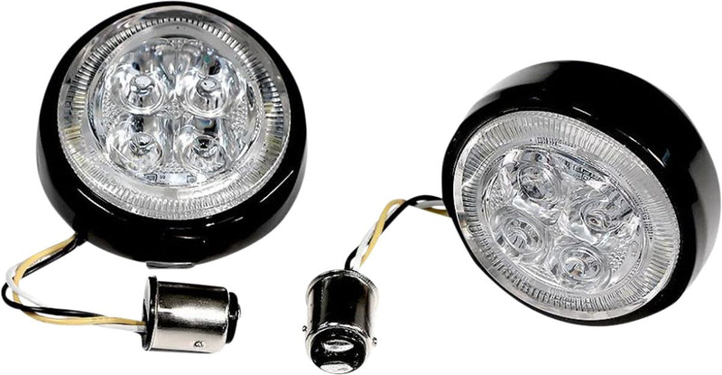 Fang Signal Light Inserts For Harley Davidson FLD 1690 2012-2013