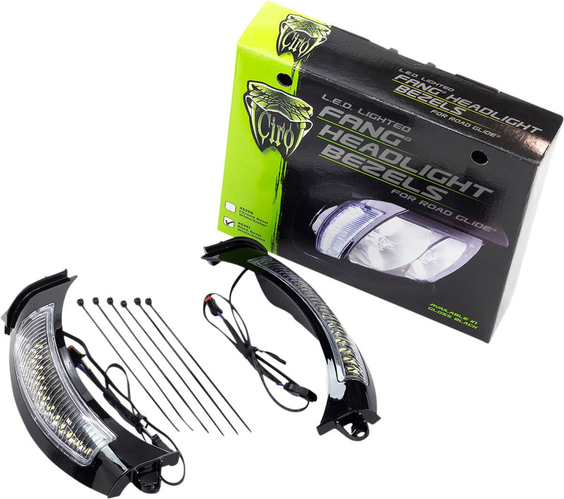 Fang Headlight Bezels For Harley Davidson FLTRK 1868 ABS 2020-2024