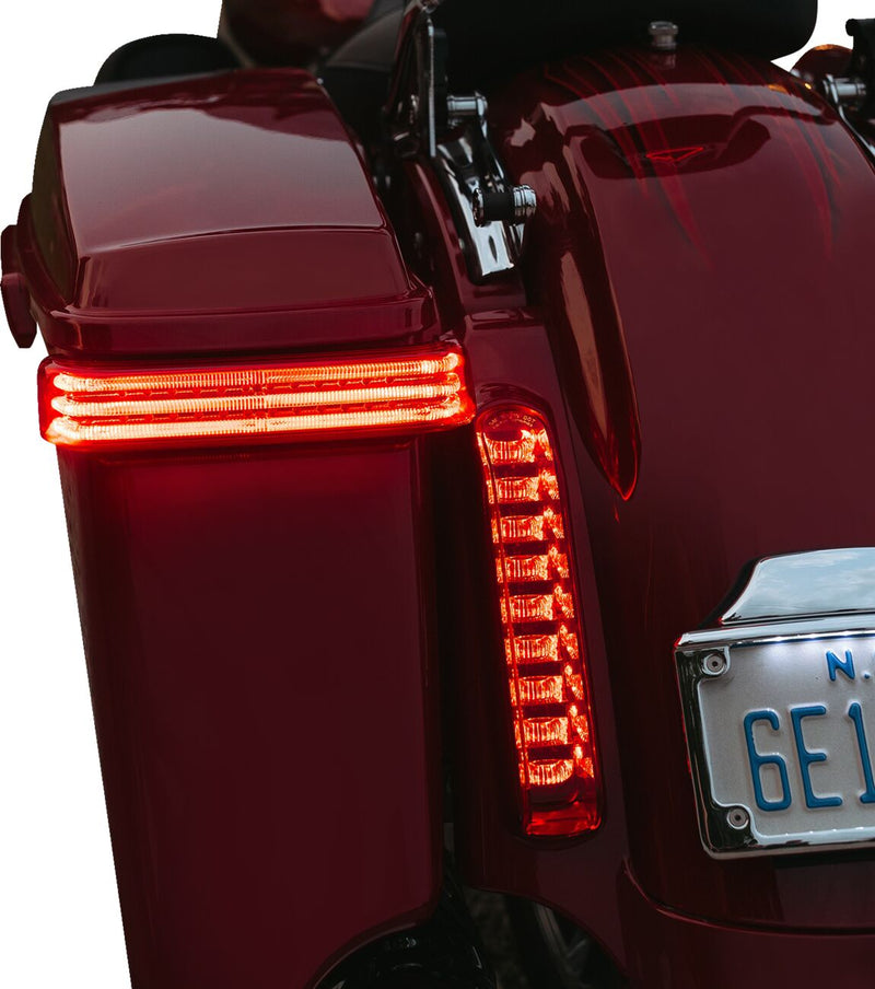 ProBEAM® LED Sequential BAGZ™ Saddlebag Lights Red For Harley Davidson FLHR 1340 1997-1998