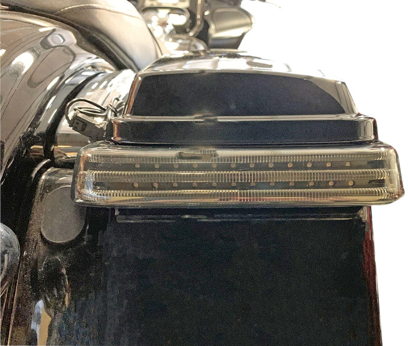 ProBEAM® LED Sequential BAGZ™ Saddlebag Lights Smoke For Harley Davidson FLHR 1340 1997-1998