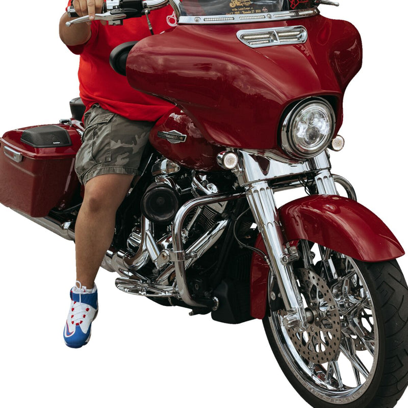 Genesis® 4 All-In-One Dynamic LED Batwing Fairing Vent Insert Chrome For Harley Davidson FLH 1868 ABS 2021