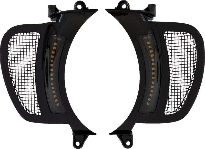 Genesis® 4 Dynamic LED Road Glide® Vent Inserts Black For Harley Davidson FLTRK 1868 ABS 2020-2024