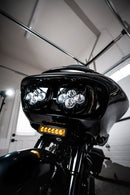 Genesis® 4 Dynamic LED Road Glide® Vent Inserts Black For Harley Davidson FLTRK 1868 ABS 2020-2024